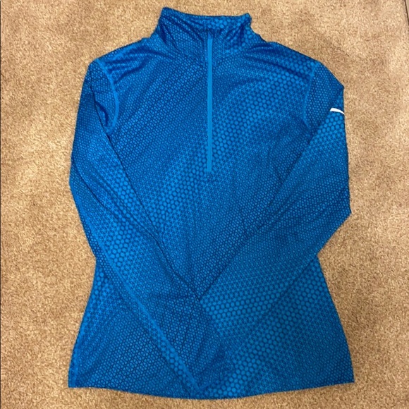 Nike Tops - Nike Pro Dri-Fit Quarter zip blue